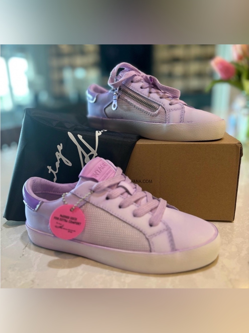 Vintage Havana SAM Purple Ombré Kids Sneakers. New in Box. Size 2